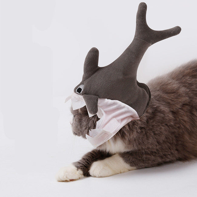 Sombrero de tiburón para mascotas de Halloween, tocado de transformación súper lindo y adorable