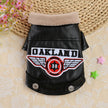 Pet Casual Embroidery Leather Dog Clothes