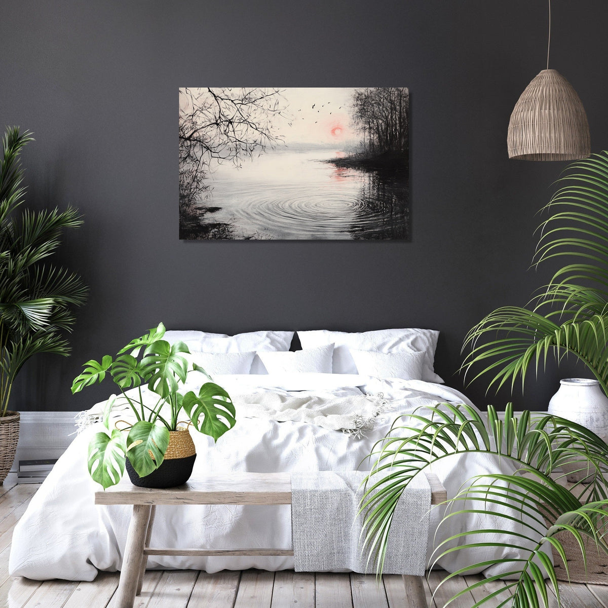 Serene Lakeside Canvas