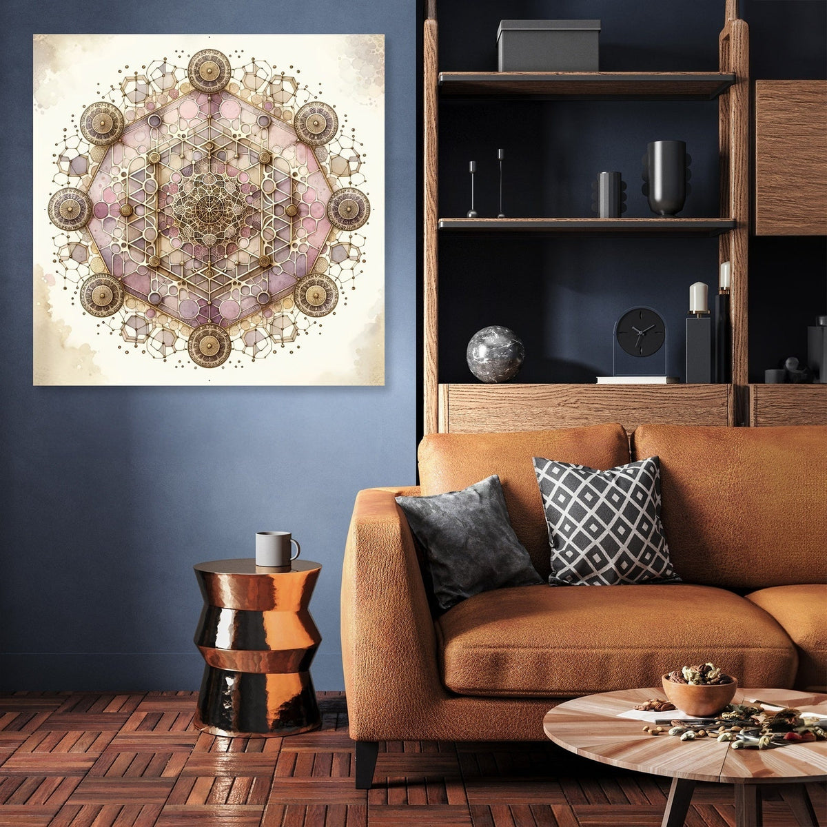 Victorian Lace Geometry Canvas