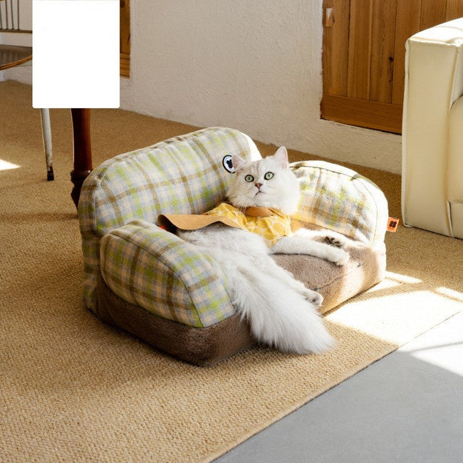 Katzenbett Winter Warm Katzenkorb Abnehmbar Und Waschbar Katzensofa Haustierbedarf