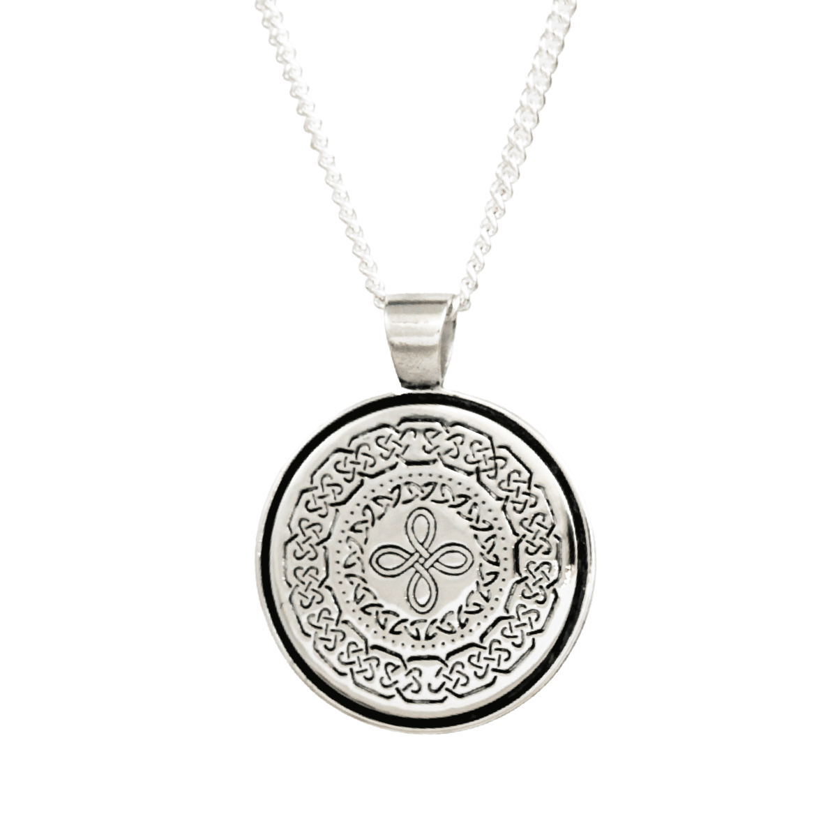 Keltisches Mandala Personalisierte Silberhalskette