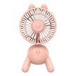 Mini Desktop Electric Fan For Summer Office Home Air Conditioning Mute USB Rechargeable Cartoon Shaking Head Fan Desk Fan