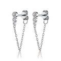 Hannah Martin Chained Pearl Stud Earrings