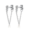 Hannah Martin Chained Pearl Stud Earrings
