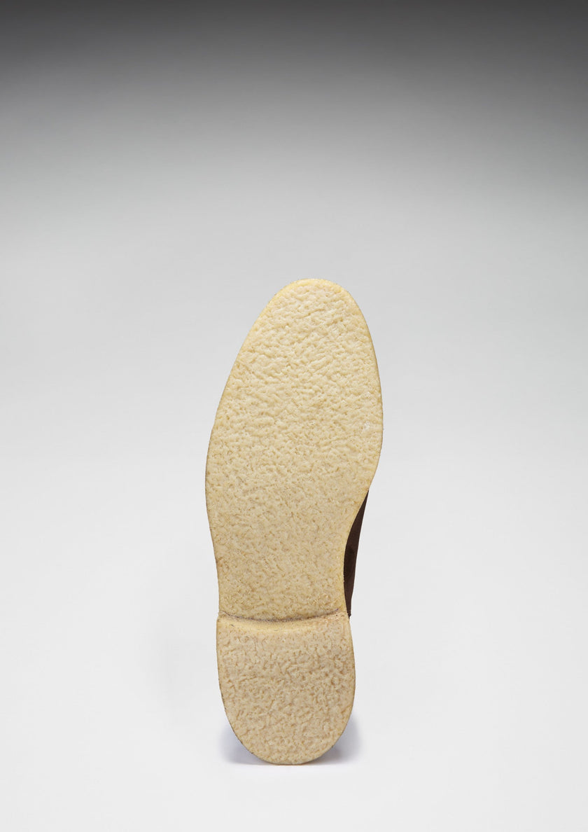 Brown Suede Chelsea Boots, Crepe Rubber Welted Sole