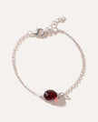 Pulsera de cadena de eslabones ELEMENTS de ámbar cereza