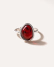 Cherry Amber ELEMENT Solitaire Adjustable Ring