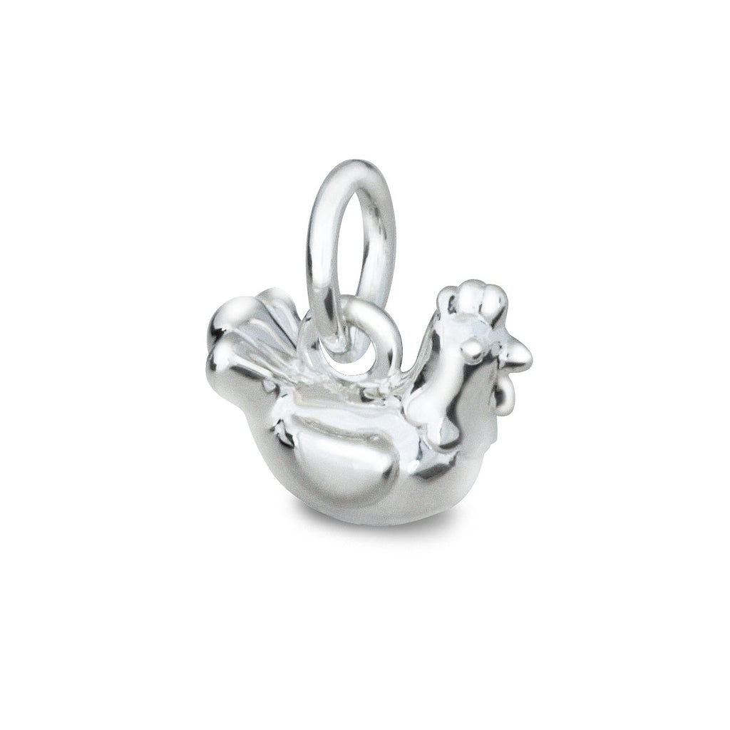 Chicken Silver Charm