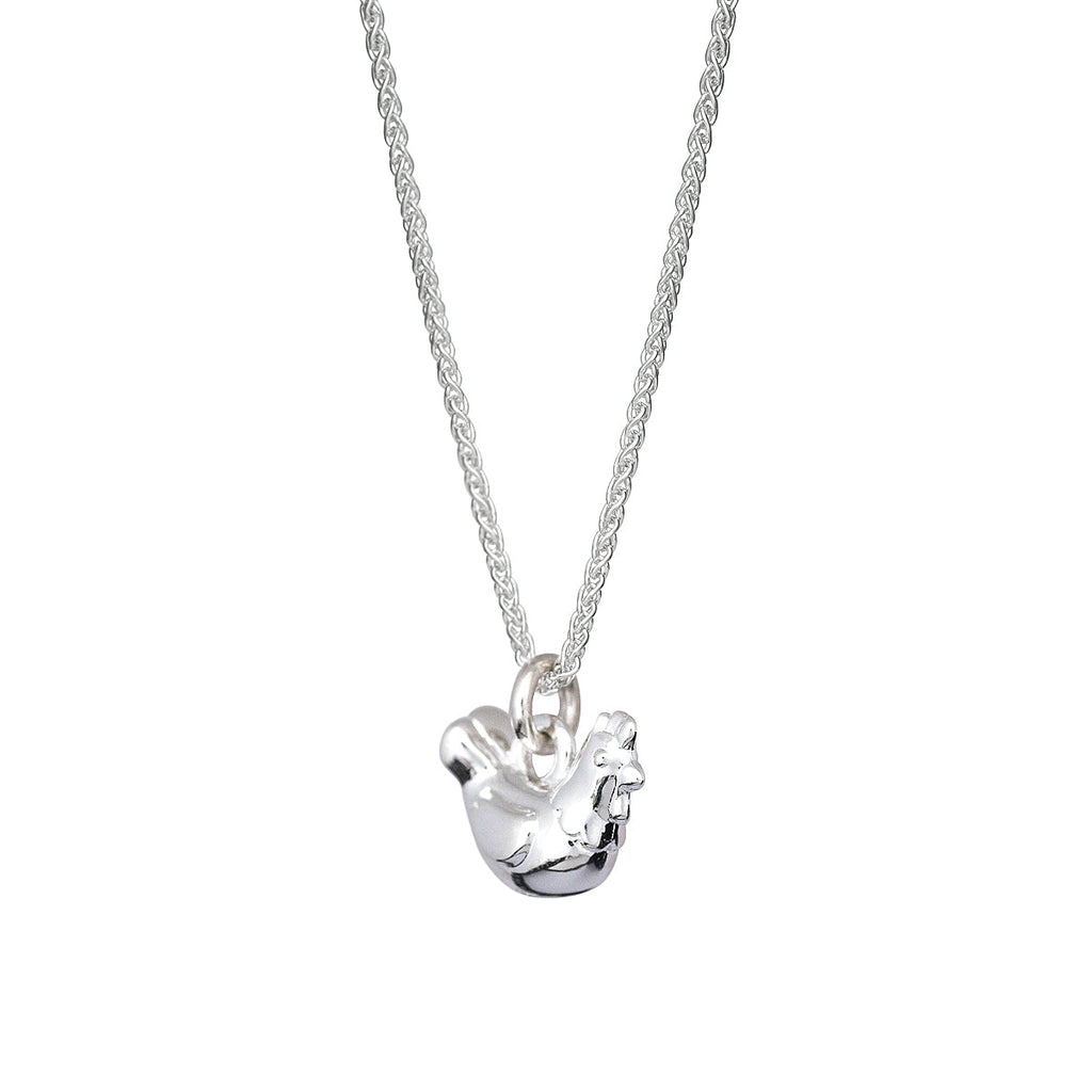 Chicken Silver Charm