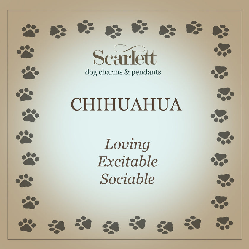 Chihuahua Silver Dog Charm Bracelet