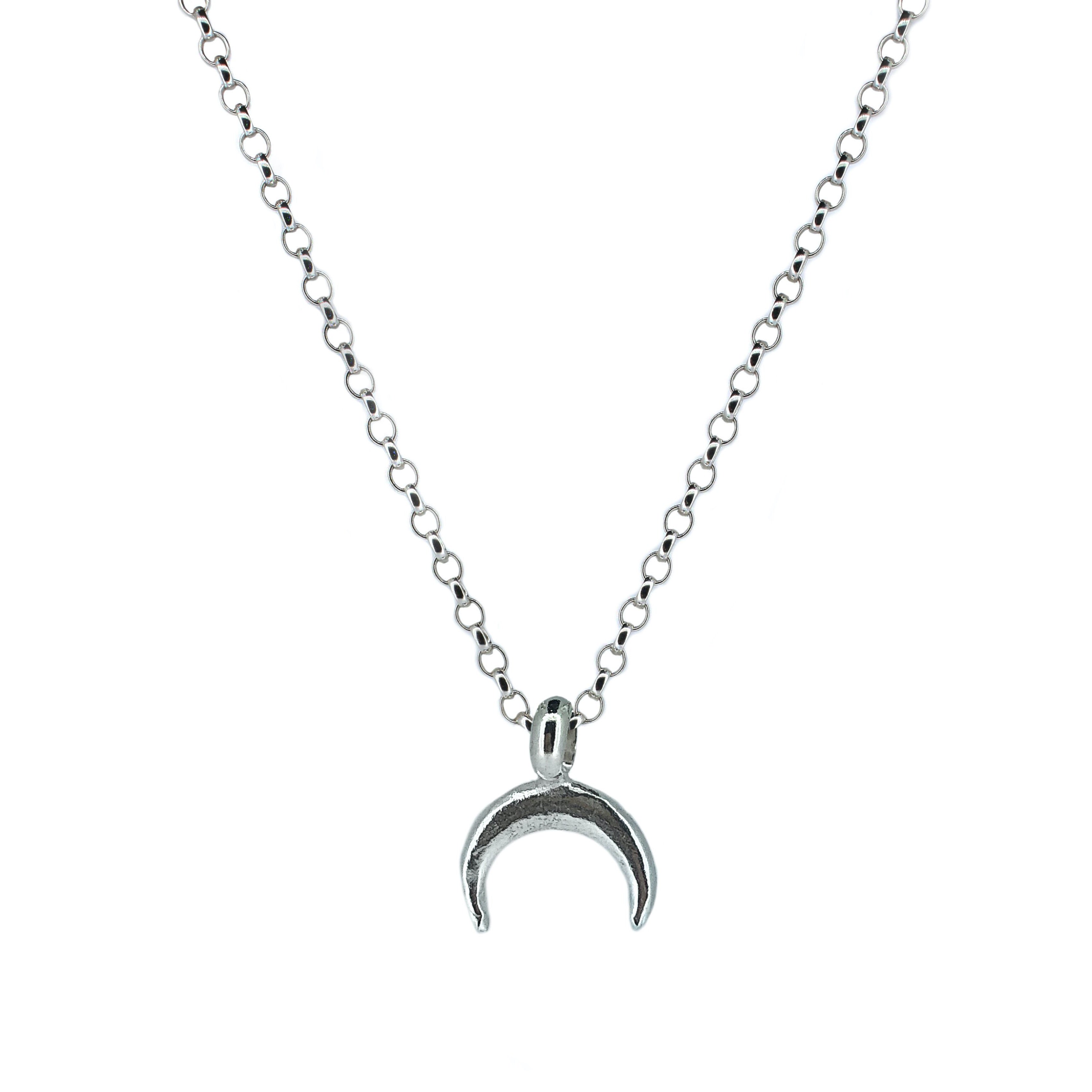 Crescent Horn Charm Necklace