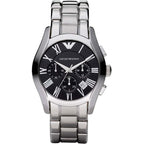 Emporio Armani AR0673 Men's Classic Gunmetal Black Dial Chronograph Watch