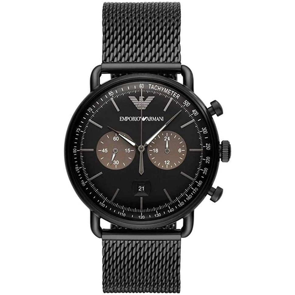 Emporio Armani AR11142 Men's Aviator Black Watch