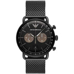 Emporio Armani AR11142 Men's Aviator Black Watch