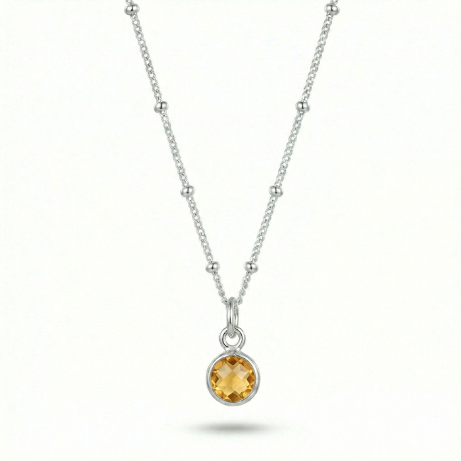 Citrine Birthstone Necklace