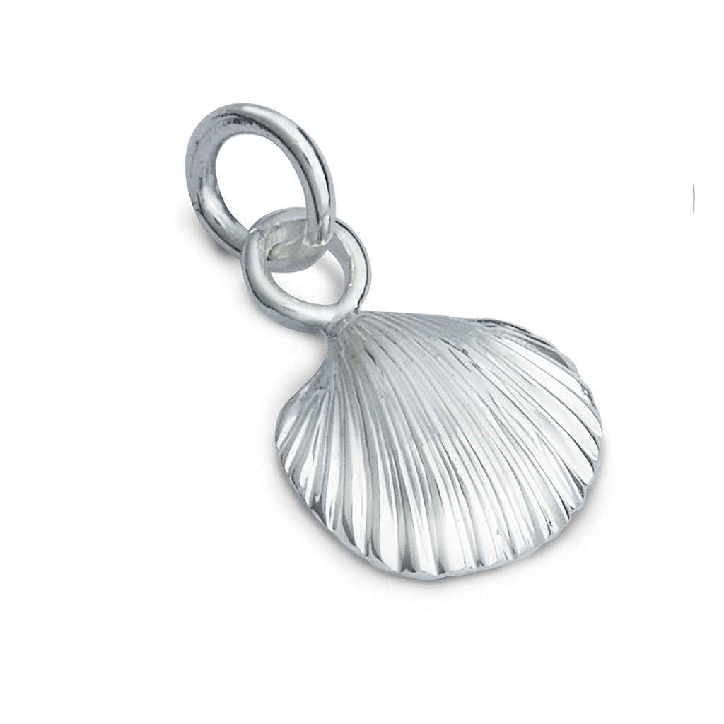 Clam Shell & Crab Silver Charm