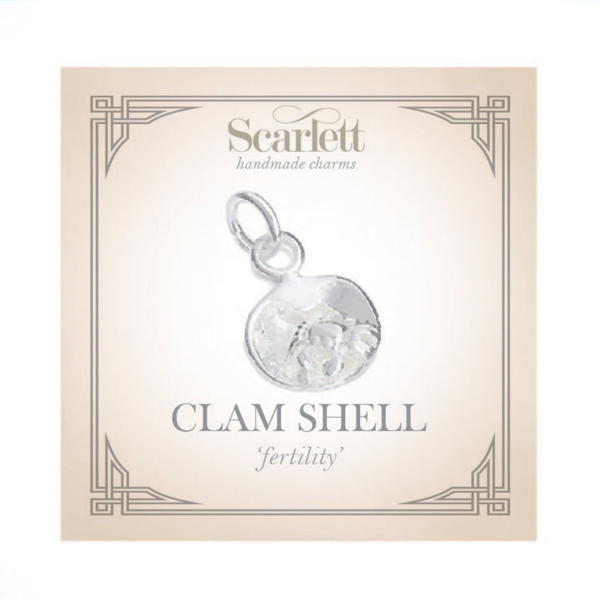 Clam Shell & Crab Silver Charm