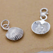 Clam Shell & Crab Silver Charm