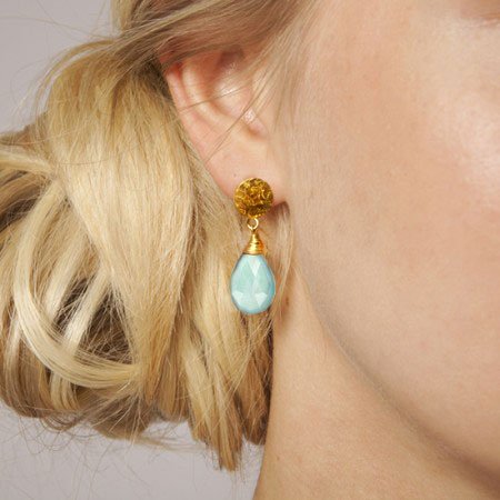 Athena Kate Large Drop Earrings Pariba Onyx