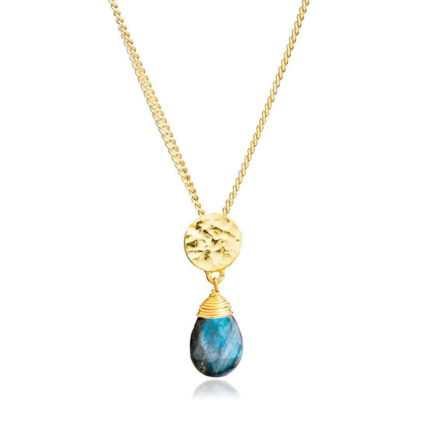 Classic Athena Kate Gemstone Necklace: Labradorite