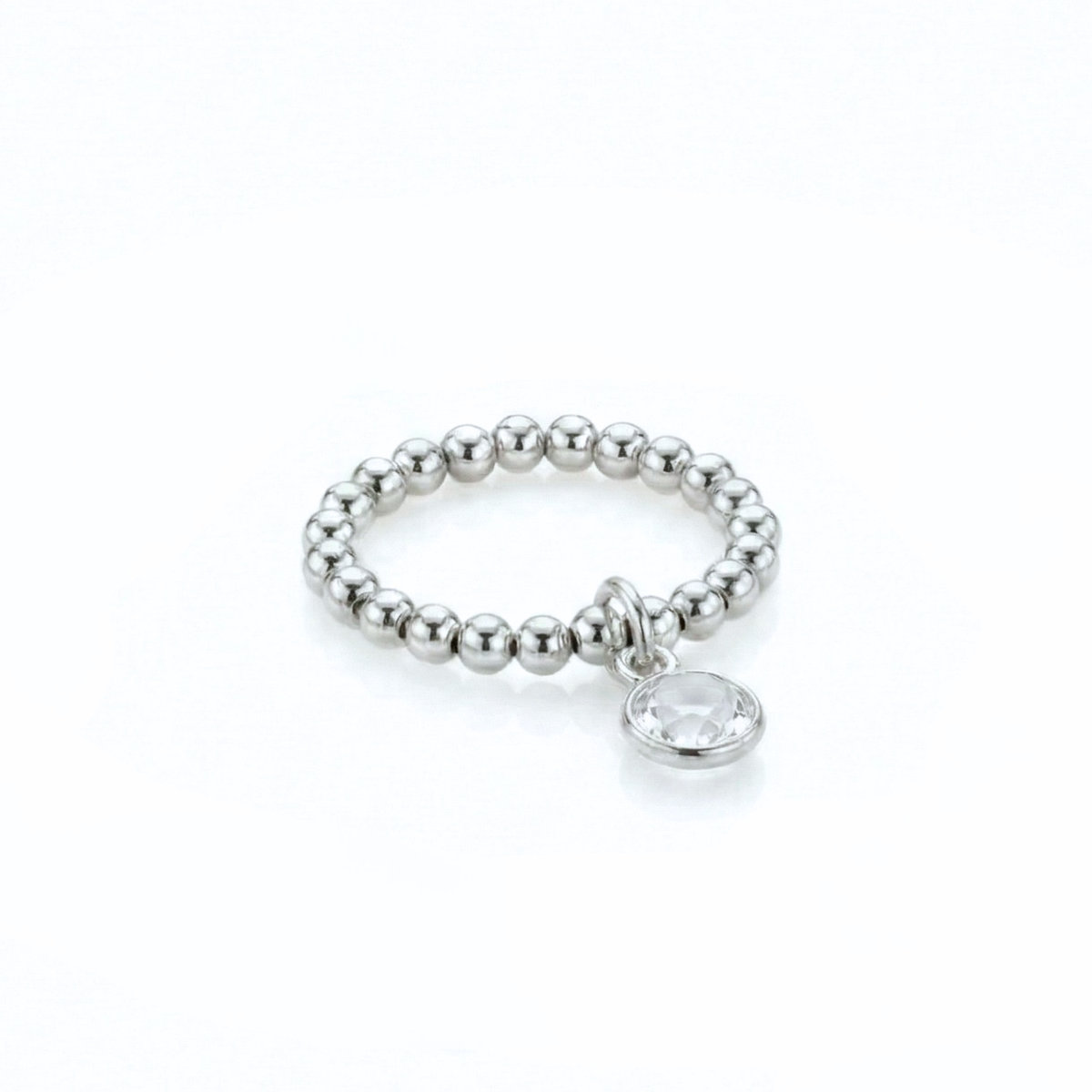 Clear Quartz April Birthstone Ring