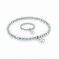 Conjunto de joyas de cuarzo transparente para abril