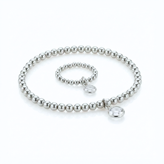 Clear Quartz April Jewellery Set
