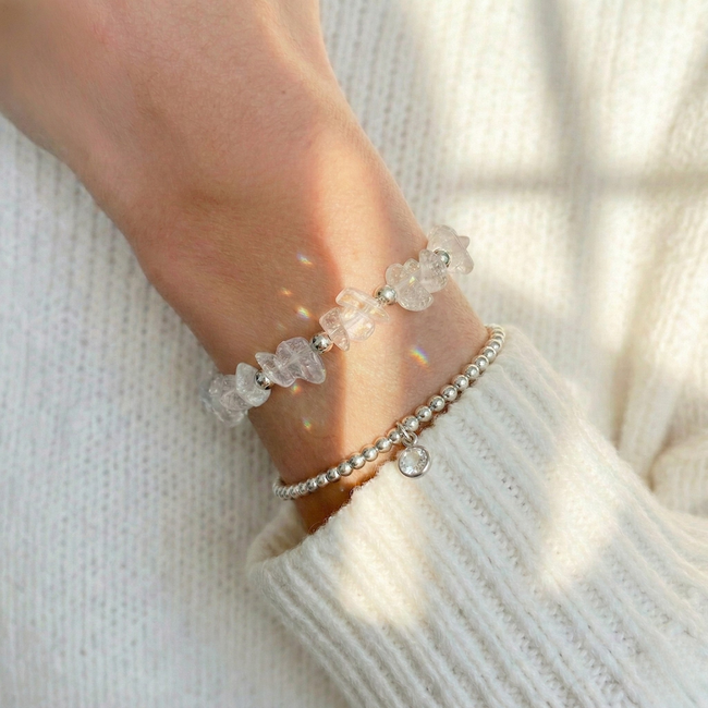 Clear Quartz April Birthstone Bracelet