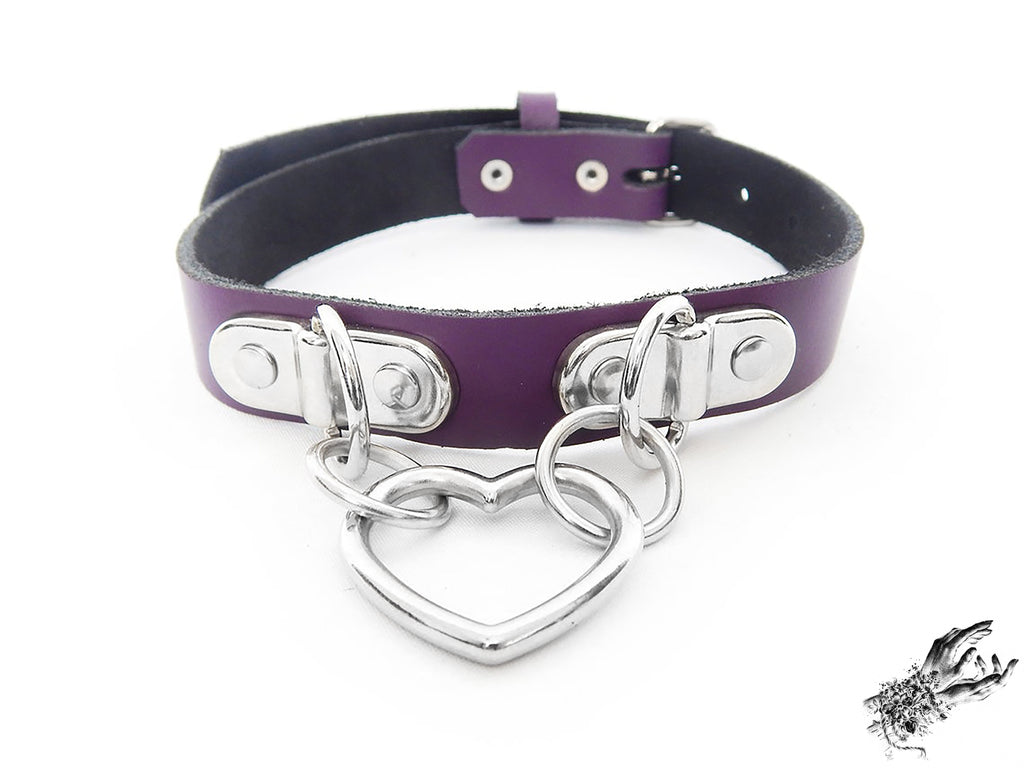Purple Bound Heart Ring Choker