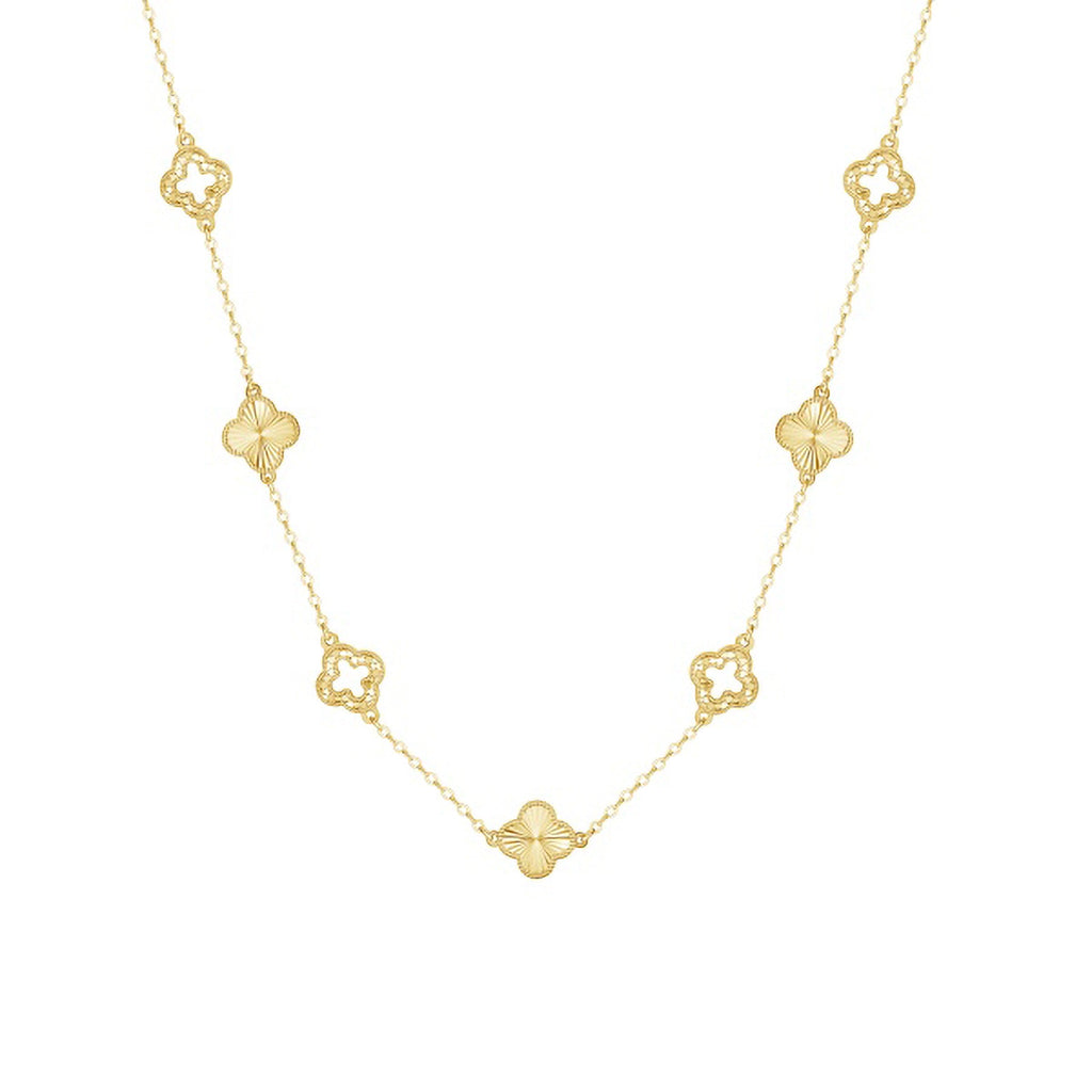 Gold Clover cut out necklace