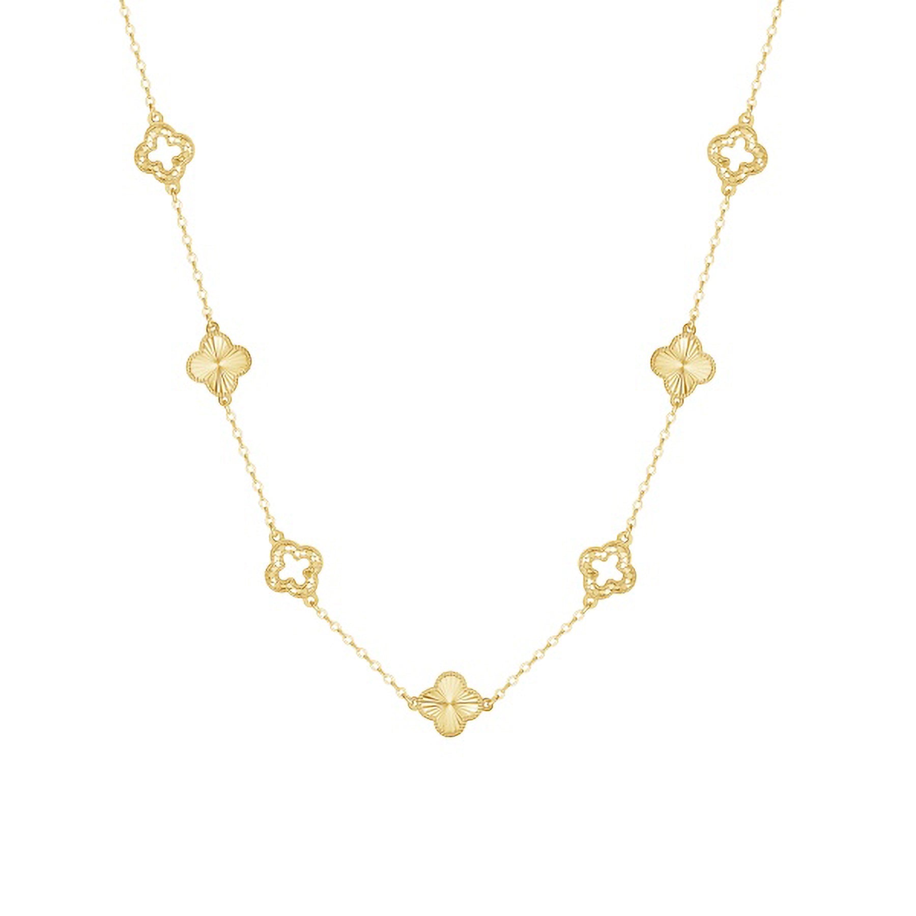 Gold Clover cut out necklace