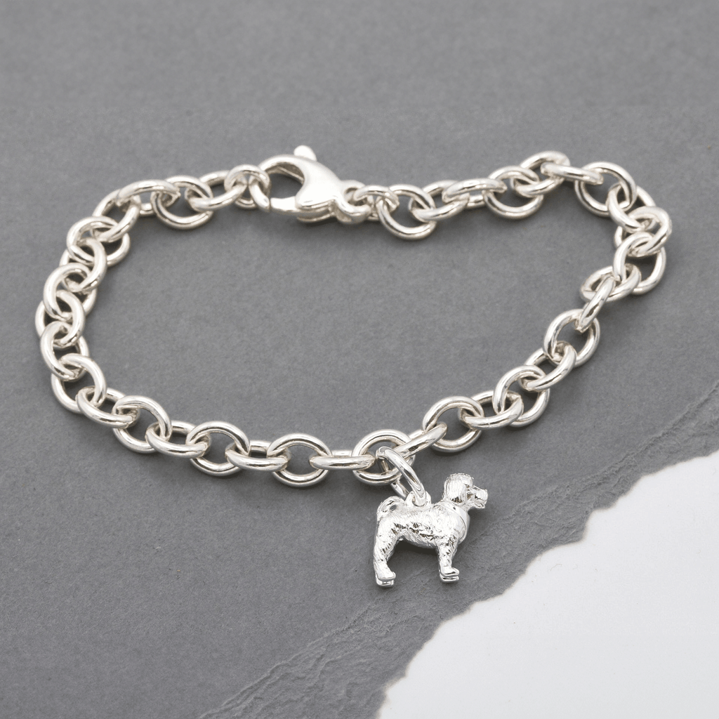 Cockapoo Silver Dog Charm