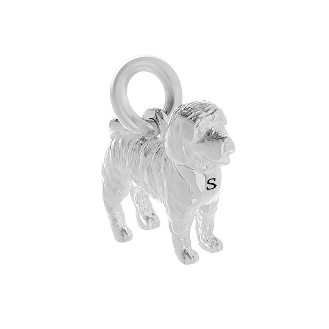 Dije de plata de perro Cockapoo