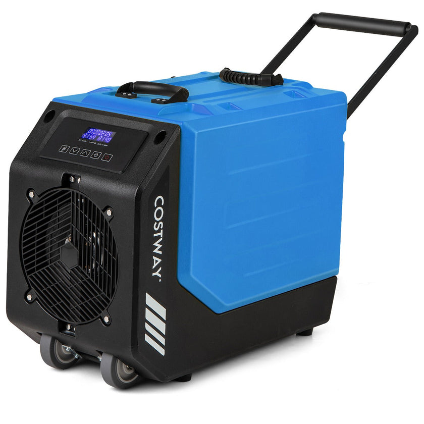 90L/Day Commercial Dehumidifier with Pump and 2 Wheels