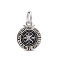 Travel Safe Compass Personalised Silver Charm