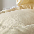 Cream Waffle Moses Basket Bedding Set