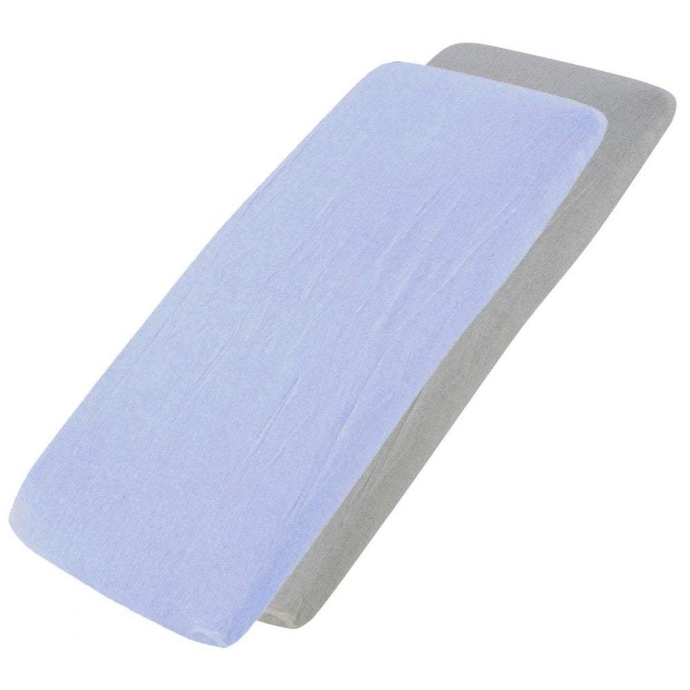 Crib Jersey Fitted Sheets 100% Cotton 40x90cm - Pack Of 2 - Fits All Models