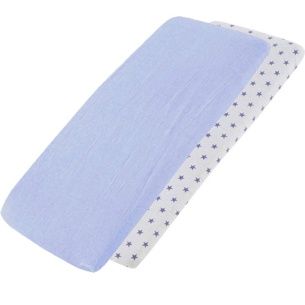 Crib Jersey Fitted Sheets 100% Cotton 40x90cm - Pack Of 2 - Fits All Models