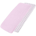 Crib Jersey Fitted Sheets 100% Cotton 40x90cm - Pack Of 2 - Fits All Models