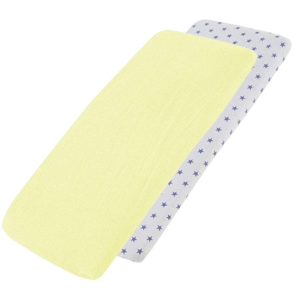 Crib Jersey Fitted Sheets 100% Cotton 40x90cm - Pack Of 4 - Fits All Models