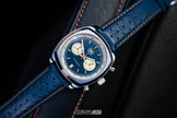 Blue And Orange Leather Rally Watch Strap