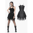 Dark in Love Mortalis Lace-Up Goth Dress in Black