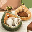 Niedliches Katzenhaus, warmes weiches Winter-Baumwoll-Haustierbett, Zwinger, gemütliches Nest für kleine und mittelgroße Katzen und Hunde