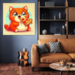 Pizza Loving Cat Canvas