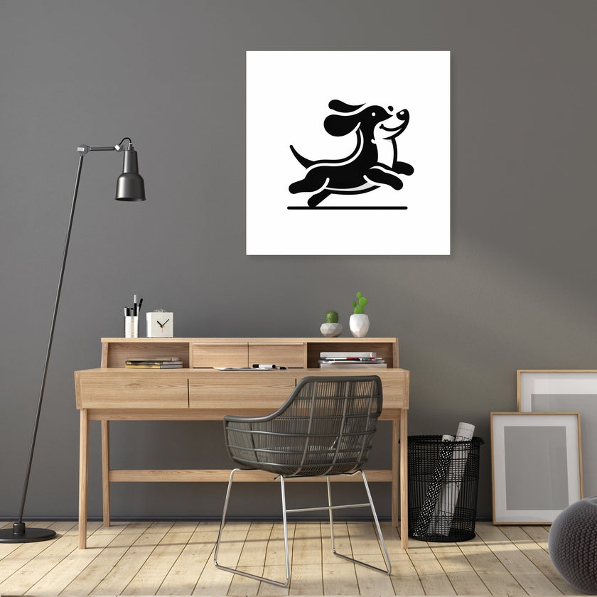Joyful Sausage Dog Canvas