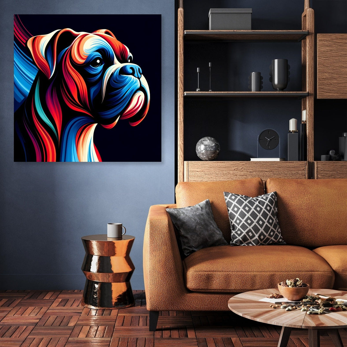 Abstract Boxer Emotional Landscape Canvas