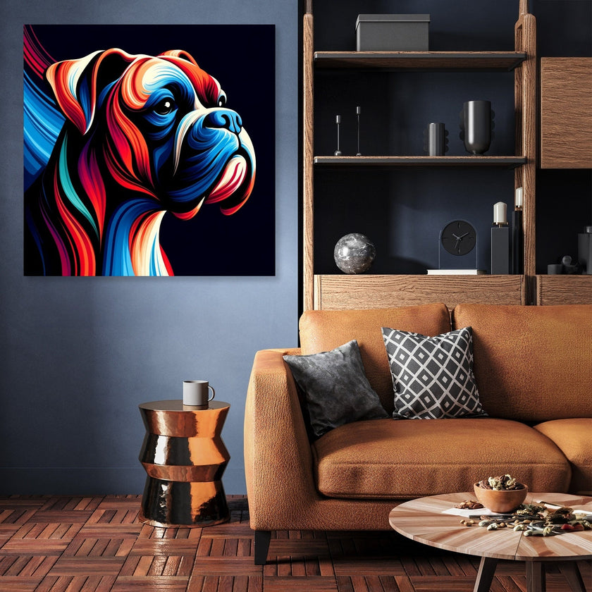Abstract Boxer Emotional Landscape Canvas