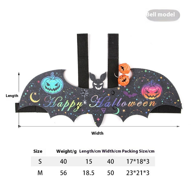 Disfraz de mascota de murciélago para gato de Halloween