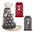 Polka Dot Dog Cat Lotus Leaf Skirt Sweater